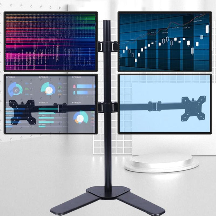 Desktop Lifting Monitor Stand Bracket Four Screen Desk Base