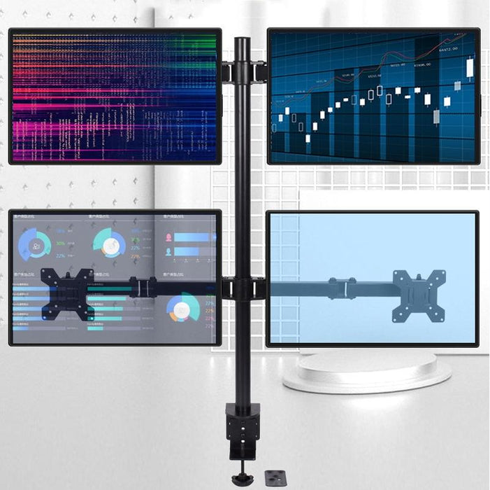 Desktop Lifting Monitor Stand Bracket Four Screen Table Clip