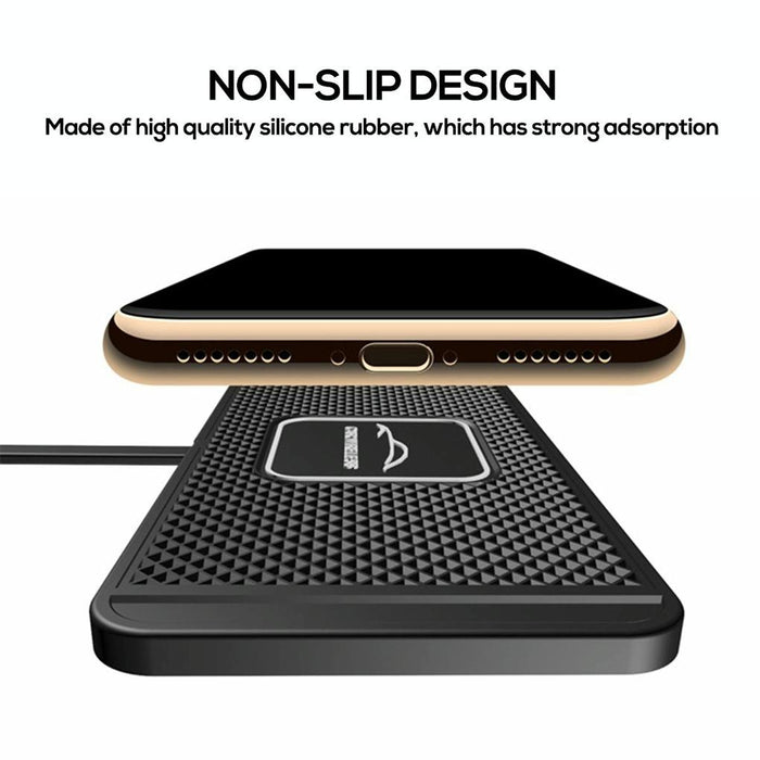 C1 15w Car Anti-skid Mats Wireless Charger With 1m Usb Data