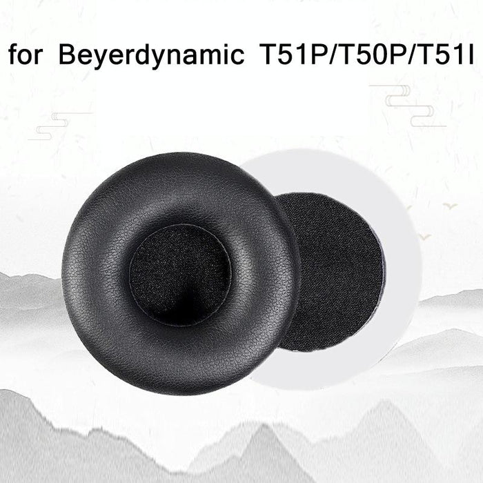 2Pcs Protein Skin Sponge Earphone Cover For Beyerdynamic T51P/T50P/T51I Black