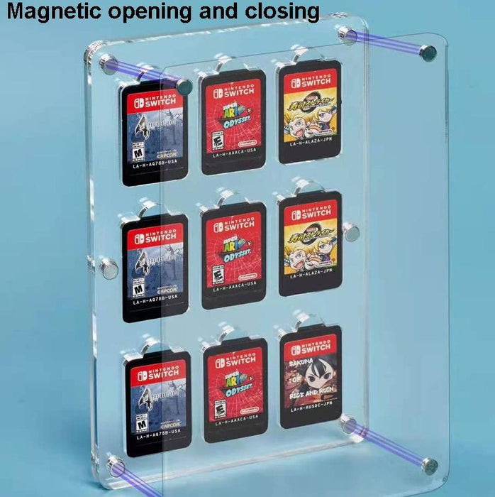 9 Grid Magnetic Crystal Card Storage For Switch