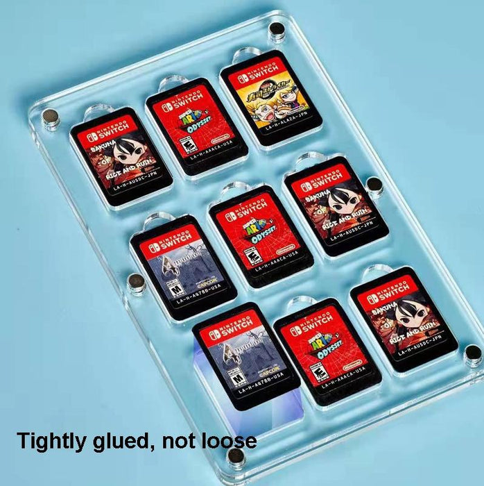 14 Grid Magnetic Crystal Card Storage Box For Switch