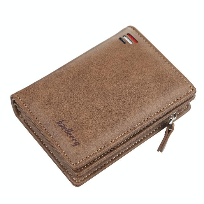 D3216 Men Short Vertical Multi-Card Snap Coin Purse