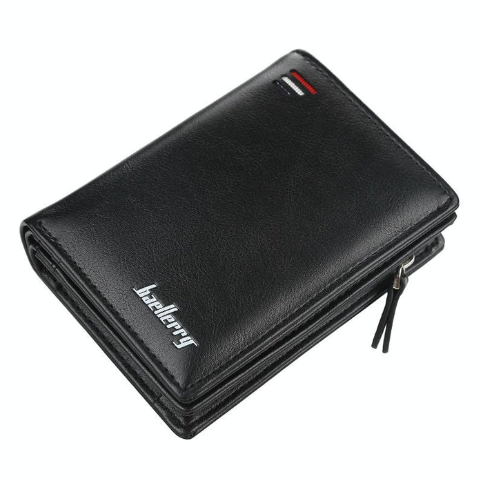 D3216 Men Short Vertical Multi-Card Snap Coin Purse