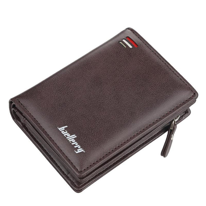D3216 Men Short Vertical Multi-Card Snap Coin Purse