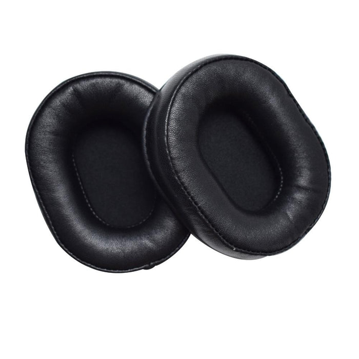 2Pcs Leather Sponge Ear Pads For Denon Ah-Mm400 Headset Black