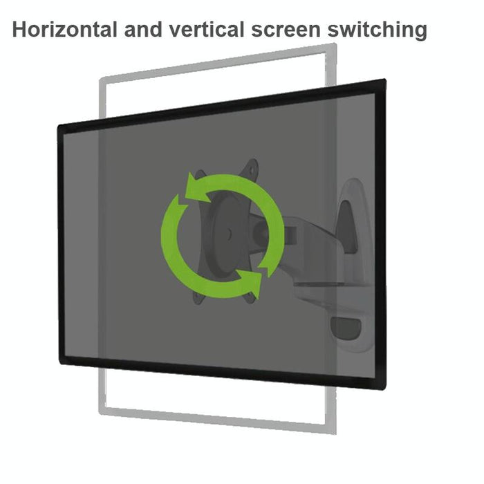 Computer Monitor Wall Mount Universal Swivel Bracket White