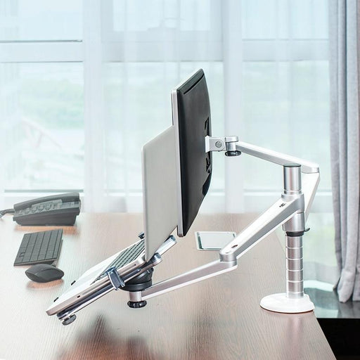 Laptop Monitor Desktop Lifting Bracket Silver