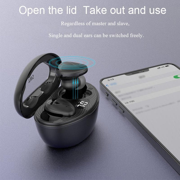 Mini Wireless With Charged Power Display Enc Bluetooth Headset