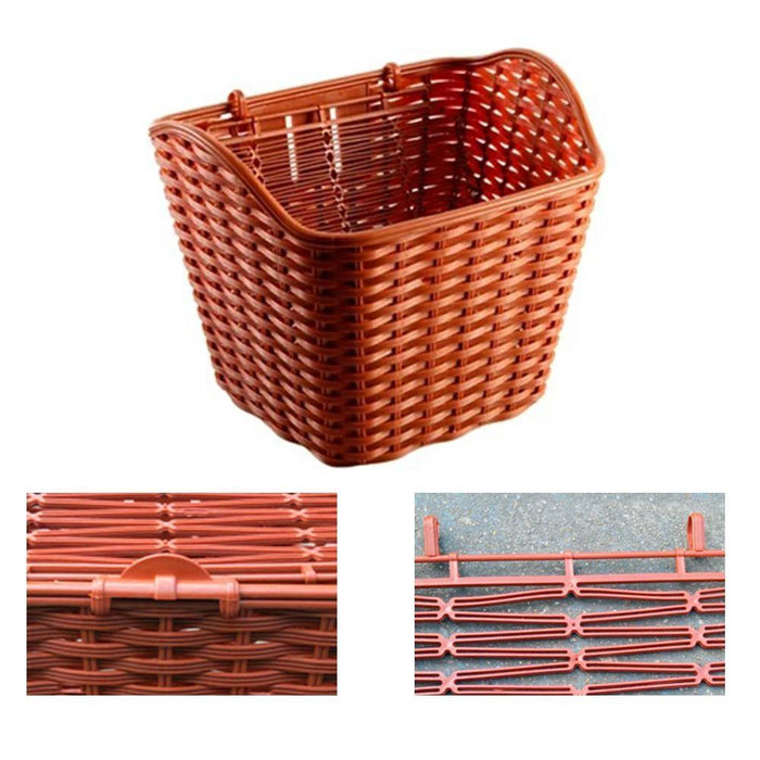 Waterproof Bike Basket With Cover Front Handlebar Black