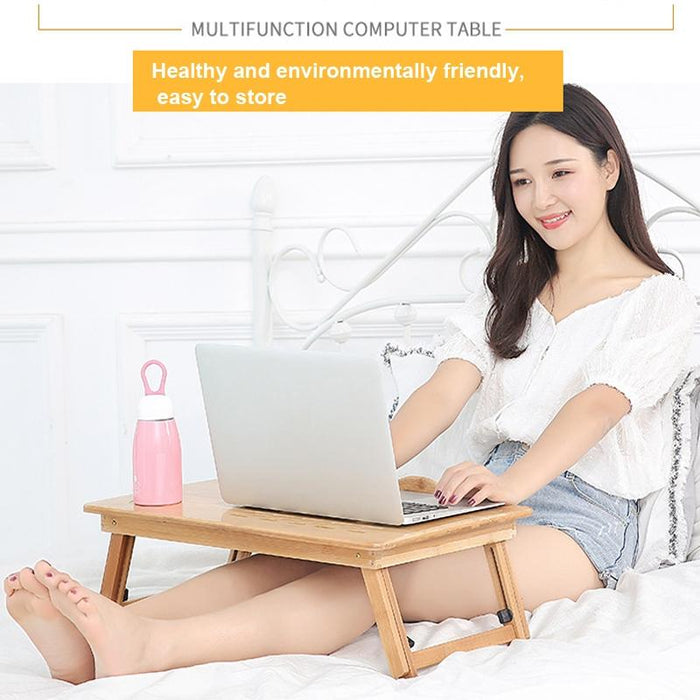 Bauhinia Pattern Folding Computer Desk Bed Dorm Notebook