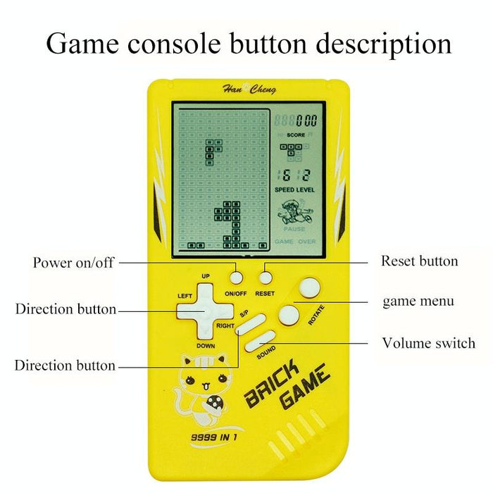 Large Screen Retro Children Handheld Game Console