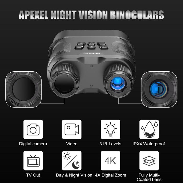 Night Vision Binoculars with Video Recording Hd Infrared