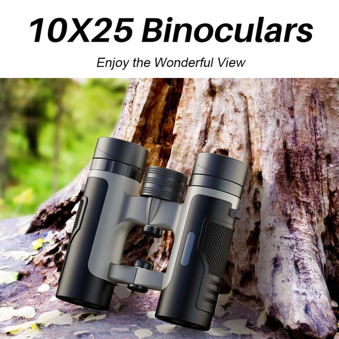 10 X 25 Binoculars Bak4 Prism Zoom Telescope For Bird-Watching Hunting Hiking Black