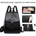 Leather Travel Backpack - Anti-theft Compact