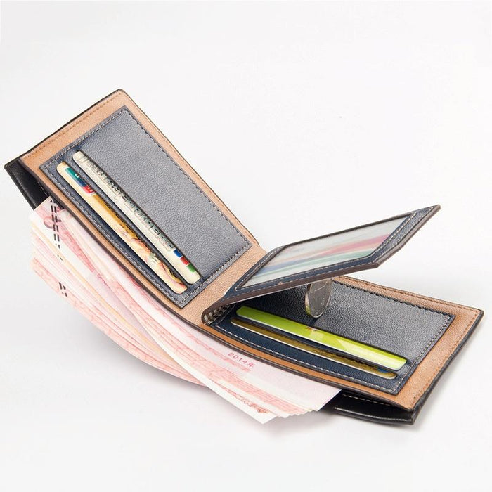 Kl017 Casual Short Embossed Wallet Horizontal Wallet For Men