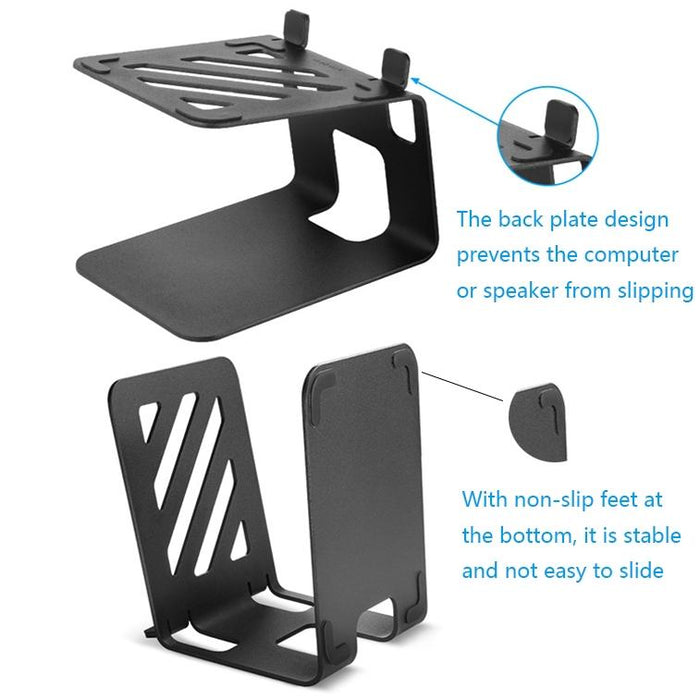 Portable Cooling All-Aluminum Speaker Laptop Stand Single Layer