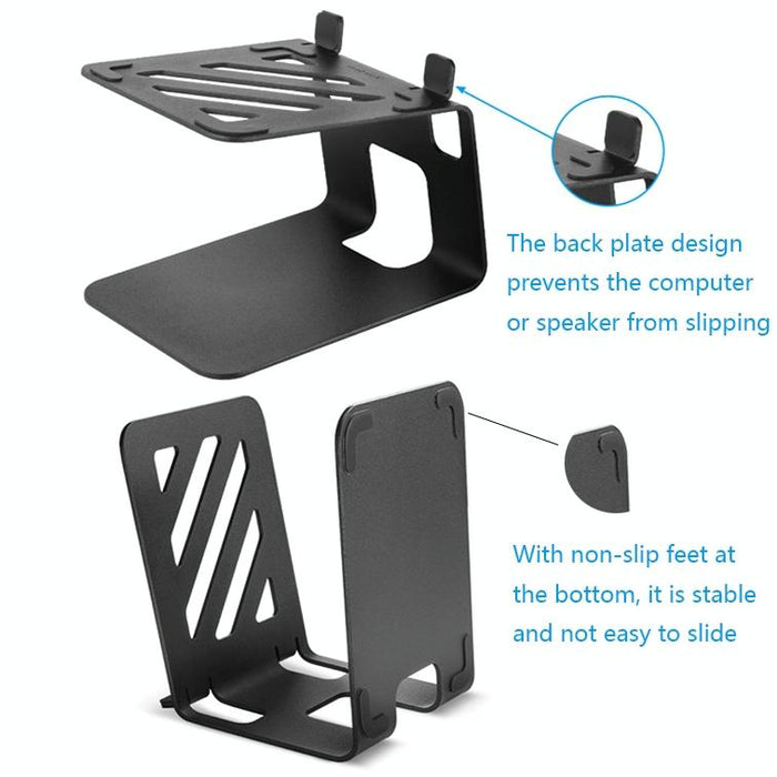 Portable Cooling All-Aluminum Speaker Laptop Stand Double Layer