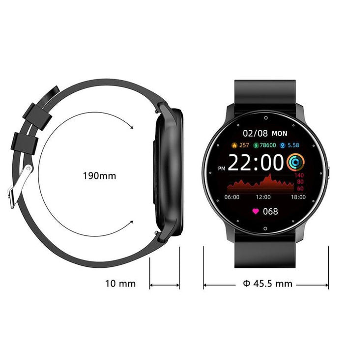 Smart Heart Rate Blood Pressure Oxygen Monitoring Sports Pedometer Wireless Bluetooth Watch