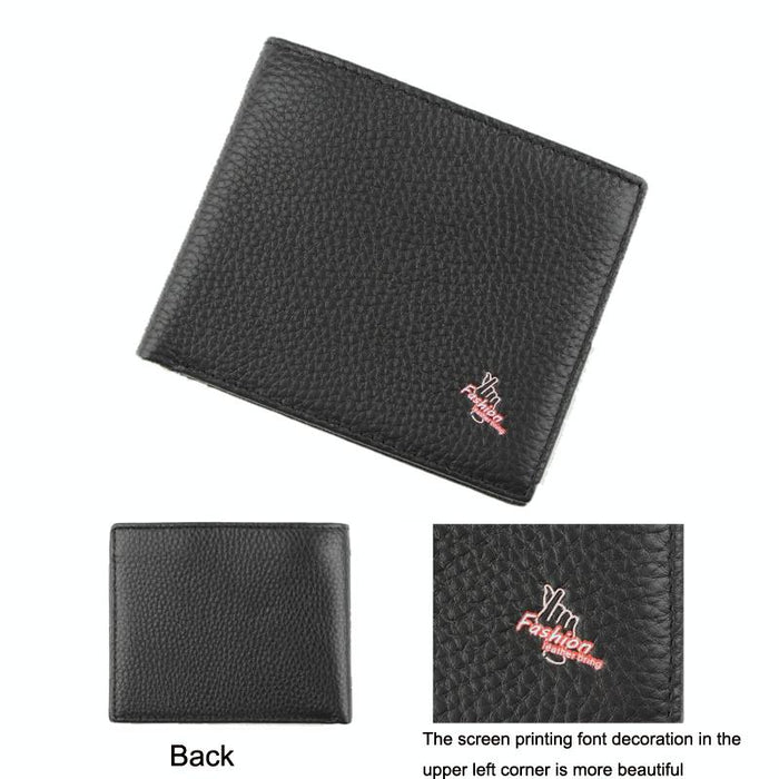 Rfid Men Short Wallet with Card Slots - Black
