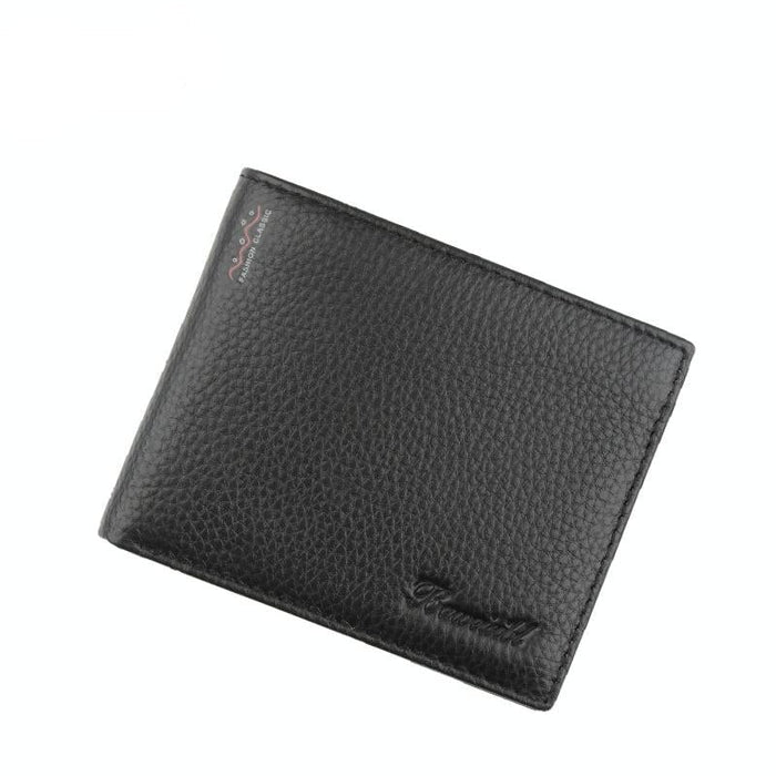 Rfid Men Short Wallet with Card Slots - Black