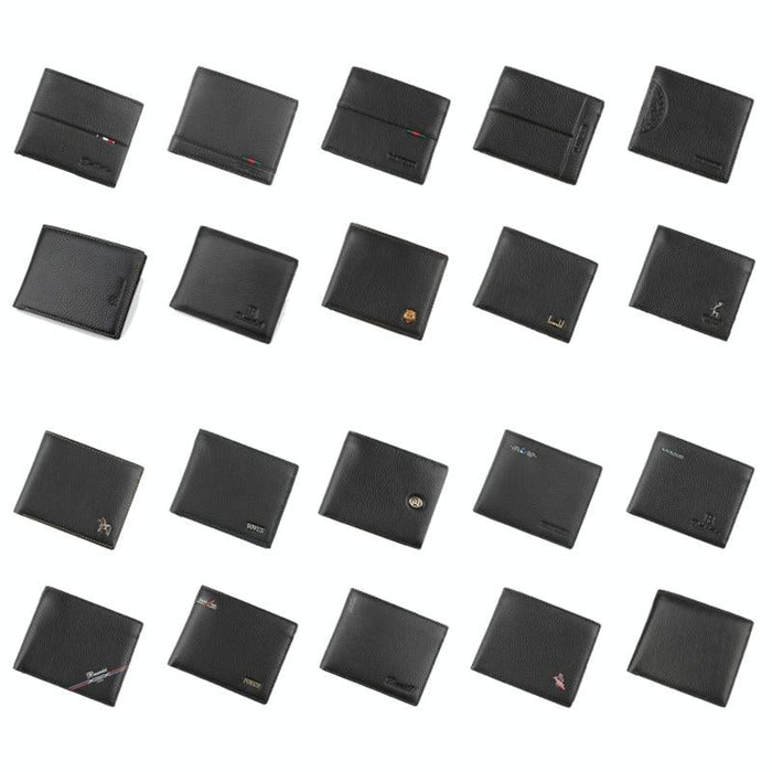 Rfid Men Short Wallet with Card Slots - Black