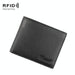 Rfid Men Short Wallet with Card Slots - Black