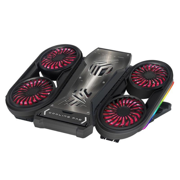 Rgb Laptop Cooler With Phone Holder