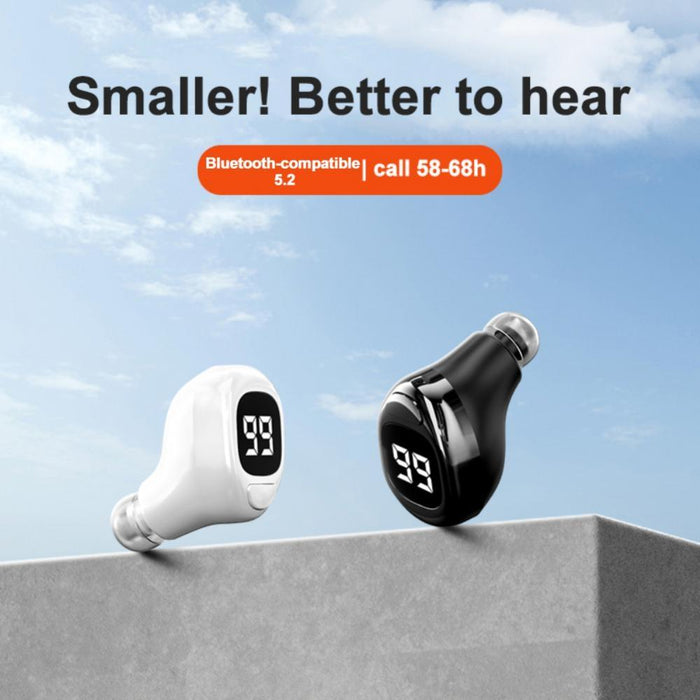 F6 Bluetooth Mini Invisible Ear Business Digital Display Earphone