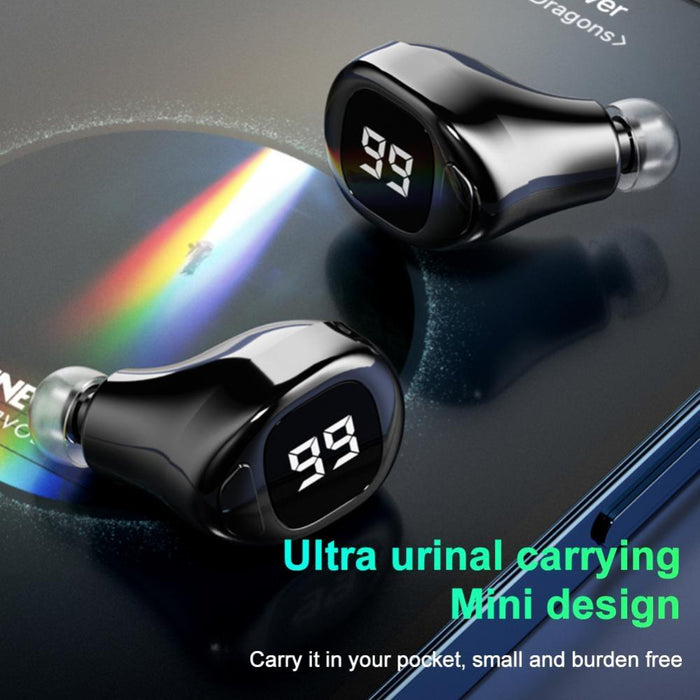 F6 Bluetooth Mini Invisible Ear Business Digital Display Earphone