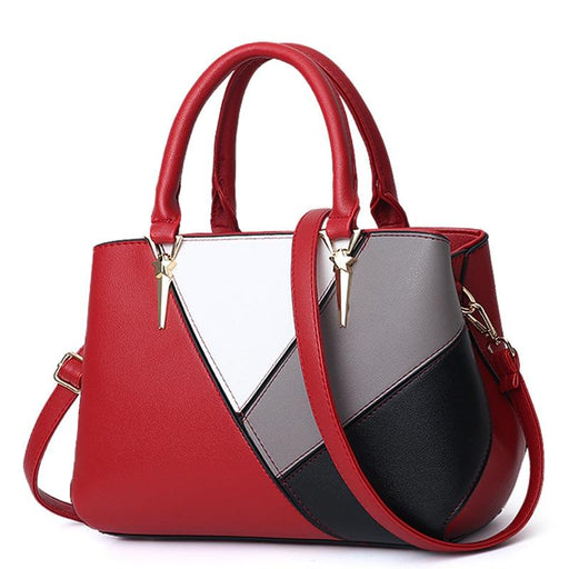 Pu Colorblock Ladies Handbag