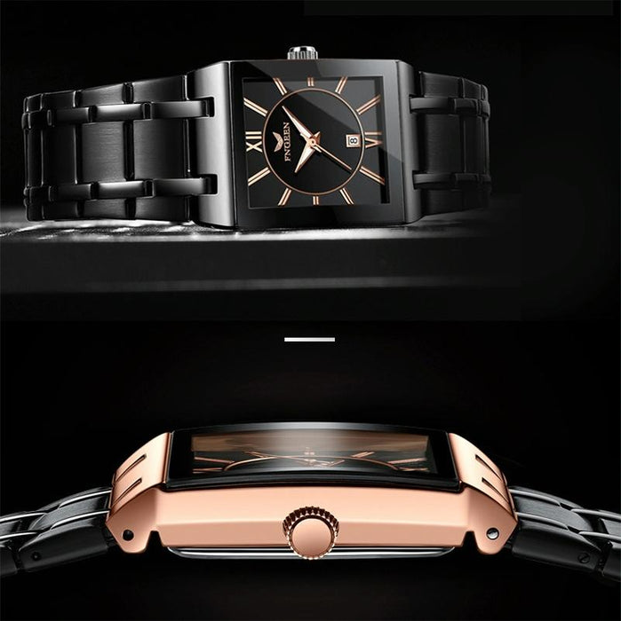 Waterproof Square Men Watch with Calendar - 50m