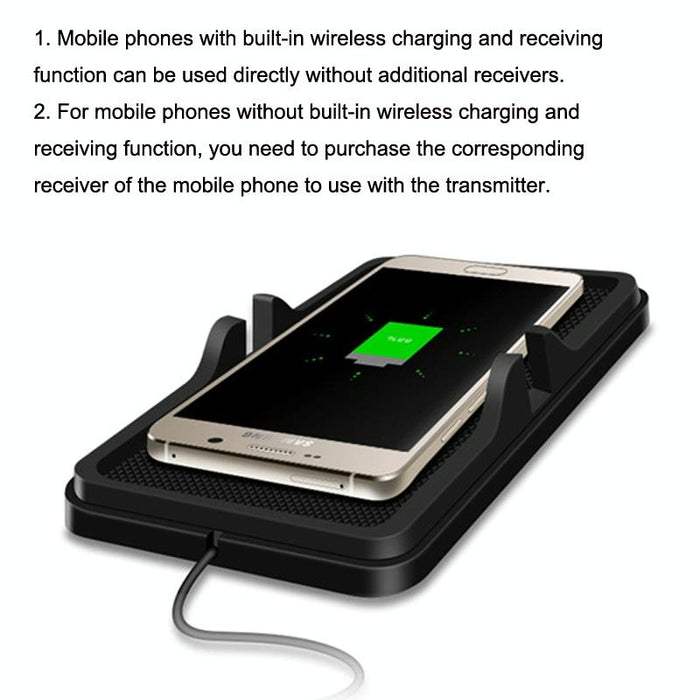 C6 15w 2 In 1 Multi-function Car Wireless Charger Anti-slip