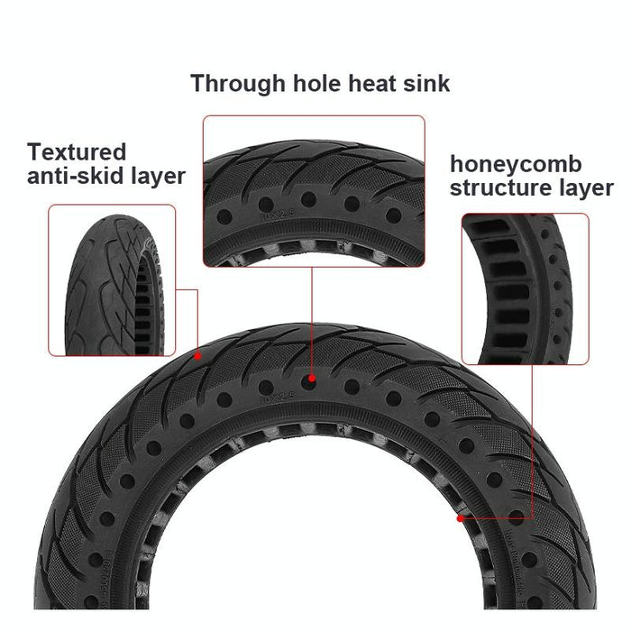 10 Inch Soid Tire Shock Absoption Tubeless Honeycomb Tyre