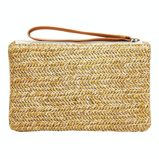 Straw Clutch Coin Purse Summer Beach Bag