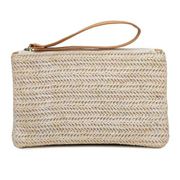 Straw Clutch Coin Purse Summer Beach Bag