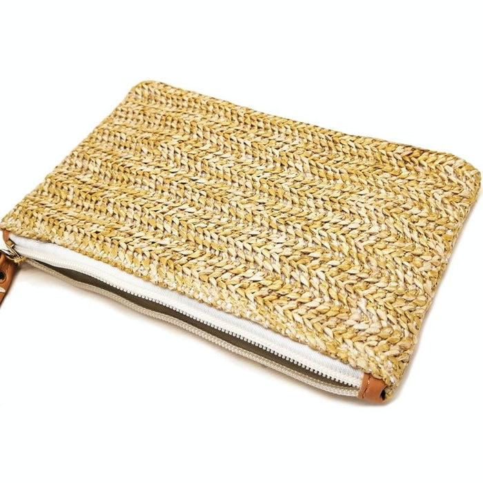 Straw Clutch Coin Purse Summer Beach Bag