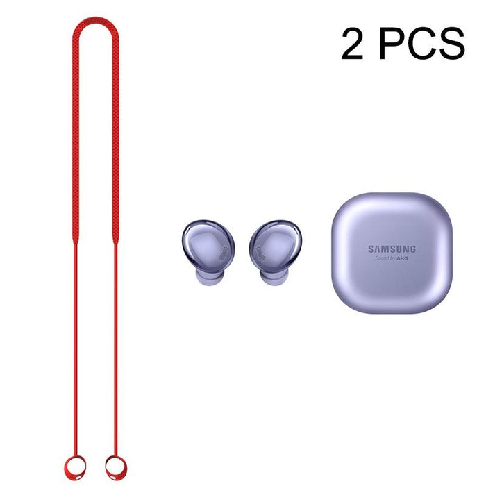 2 Pcs Bluetooth Earphone Silicone Anti-Lost Cord For Samsung Glaxy Buds Pro