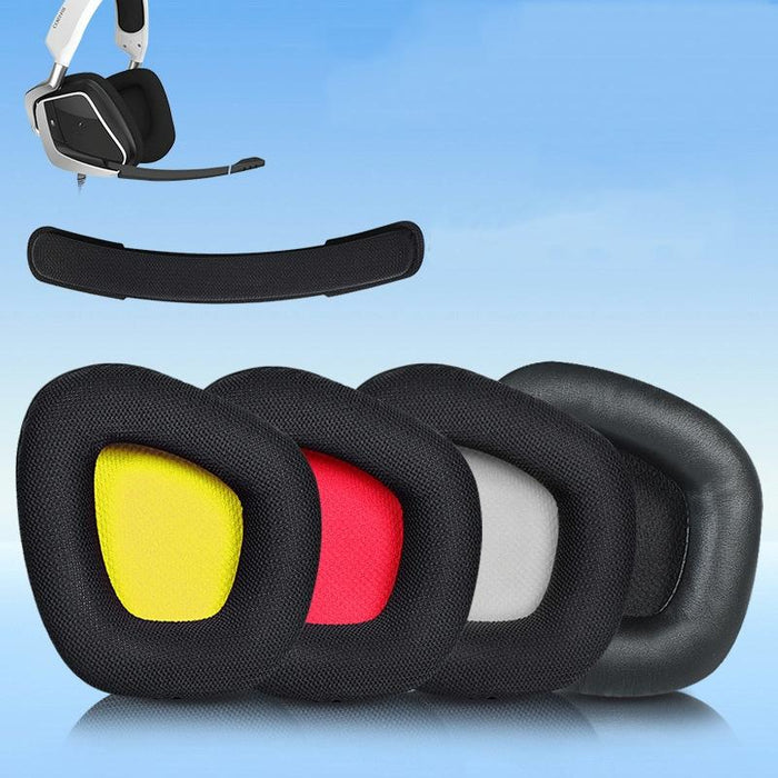 2 Pcs Replacement Earpads For Corsair Void Pro Elite - Black Protein Leather