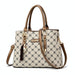 Spacious Print Handbag - Large Capacity