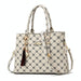 Spacious Print Handbag - Large Capacity
