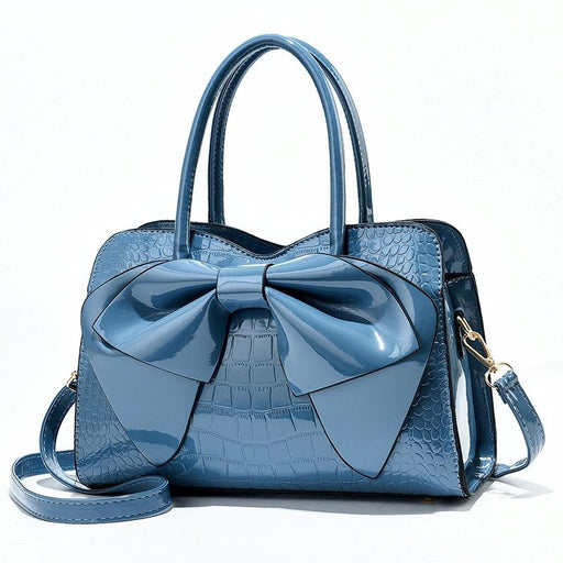 Bow Bright Leather Ladies Handbag