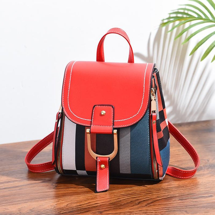 Stylish Ladies Leather Backpack - Soft Pu Material