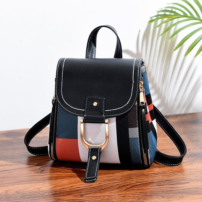 Stylish Ladies Leather Backpack - Soft Pu Material