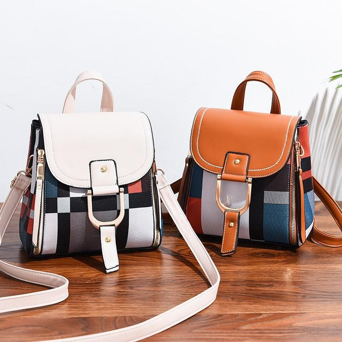 Stylish Ladies Leather Backpack - Soft Pu Material