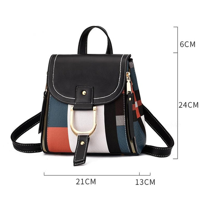 Stylish Ladies Leather Backpack - Soft Pu Material