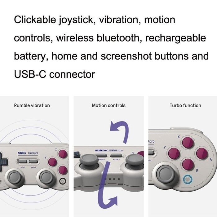 Wireless Tooth Gamepad For Switch Light Gray