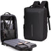 Anti-theft Hard Shell Backpack for Men - Black