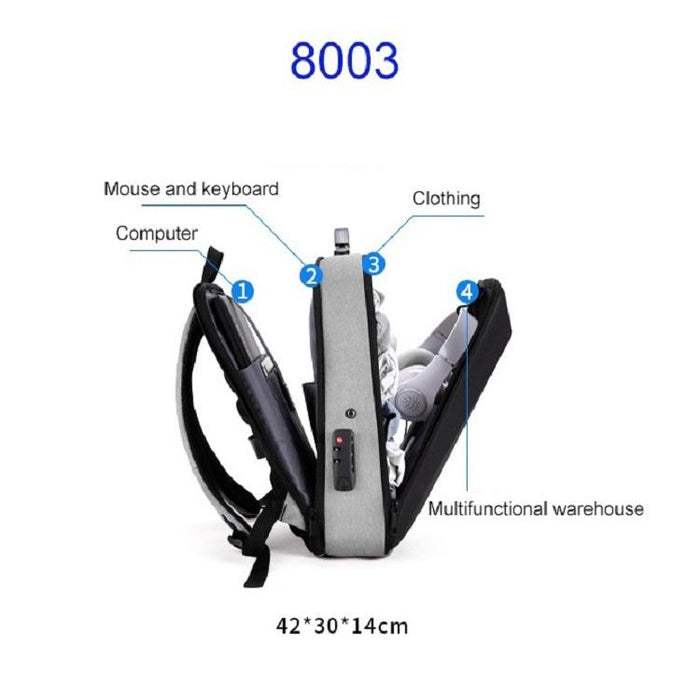 Hard Shell Backpack Alloy Frame Anti-theft Computer Bag