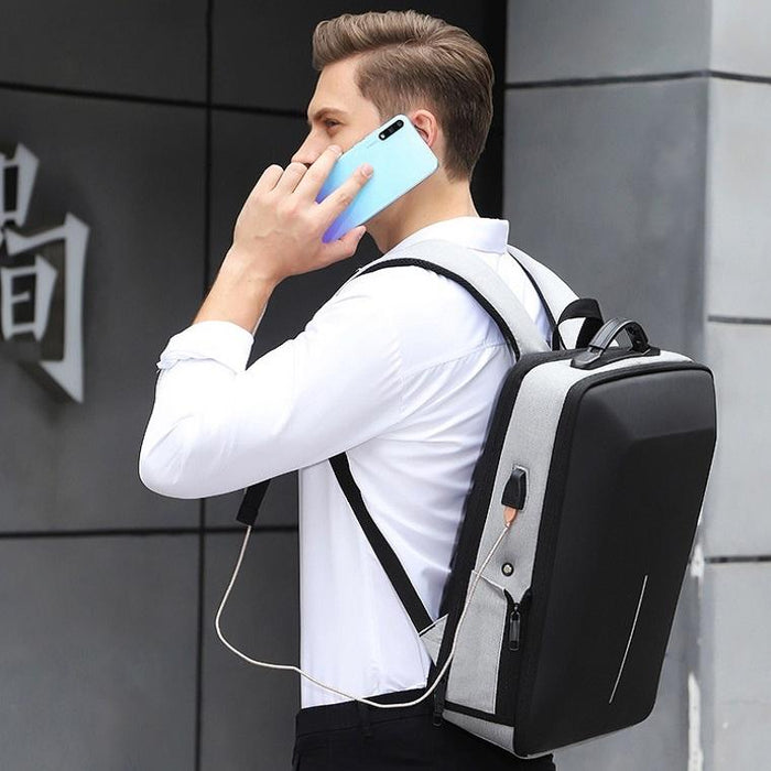 Hard Shell Backpack Alloy Frame Anti-theft Computer Bag